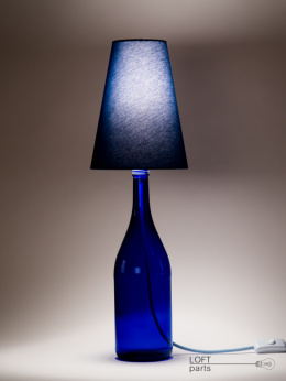 kobaltowa szklana lampa