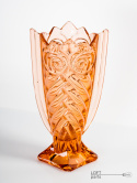 rozalinowy wazon sowa krośnieńskie huty szkła