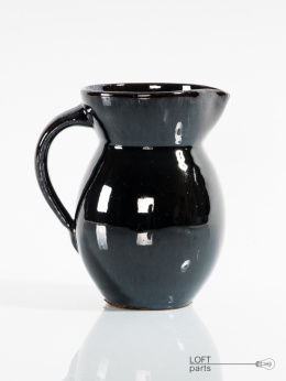 black ceramic jug