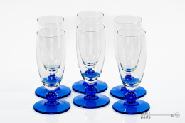 glasses with a blue stem