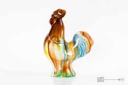 Ceramic rooster figurine