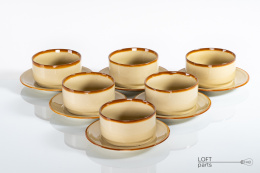 Porcelain bowls with saucers Tułowice