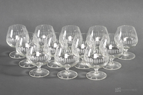 Lausitzer Glas cognac set